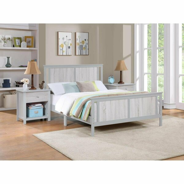 Kd Muebles De Comedor Connelly Reversible Panel Full Size Bed Gray & Rockport Gray KD3535146